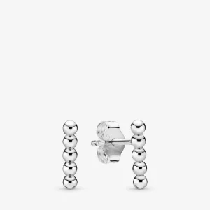 Brincos Petit Row of Beads Pandora - 298359 (imagem para) Brincos Petit Row of Beads Pandora - 298359