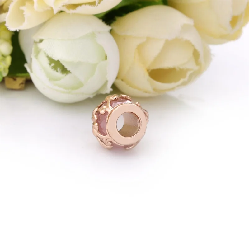(imagem para) Charm Folhas decorativas cor-de-rosa Pandora - 788238SSP - Visualizar 5