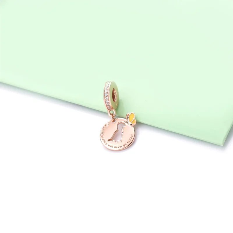 (imagem para) Charm Pendente Amizade dinossauro & borboleta Pandora Rose - 788180CZ - Visualizar 2