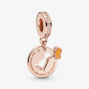 (imagem para) Charm Pendente Amizade dinossauro & borboleta Pandora Rose - 788180CZ