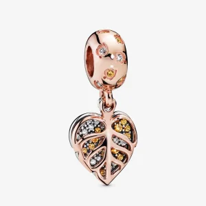 (imagem para) Charm Pendente Folhas cintilantes Pandora Rose - 788247CZ