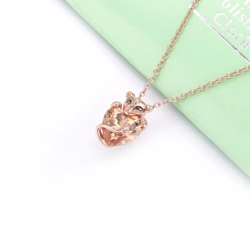 (imagem para) Colar Coração de Leoa Cintilante Pandora Rose - 388068CZM - Visualizar 2