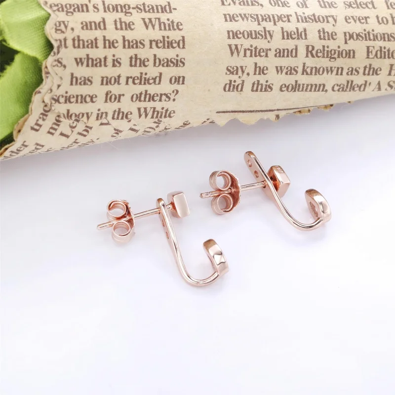 (imagem para) Brincos Petit Formas Geométricas Pandora Rose - 288509C01 - Visualizar 2