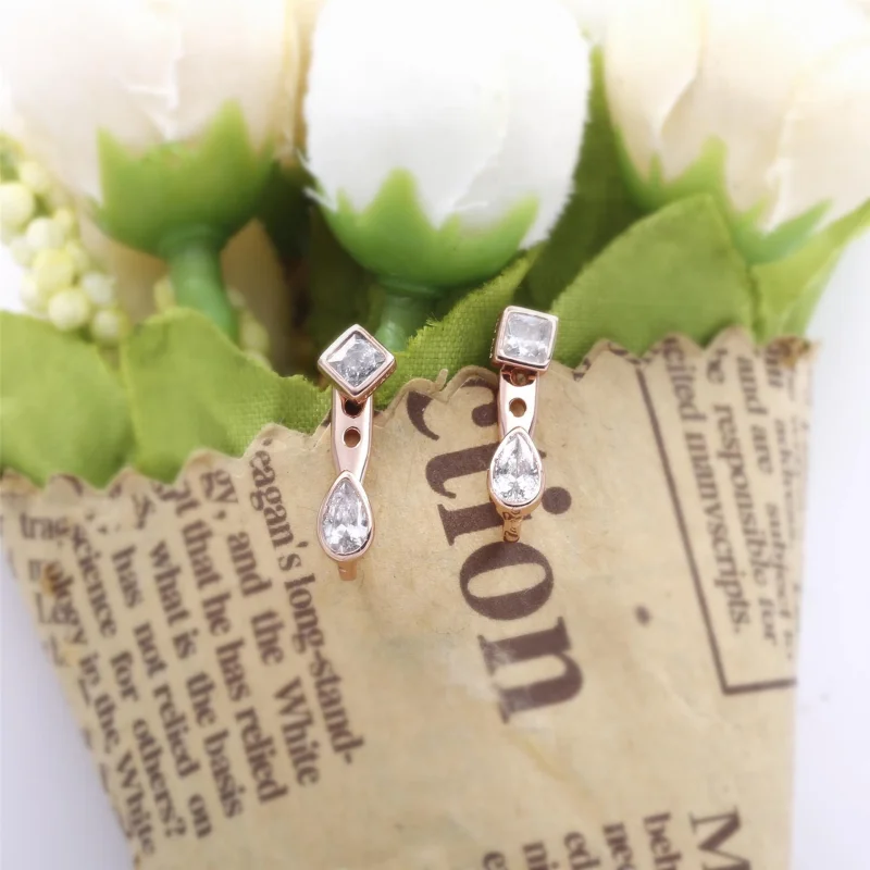 (imagem para) Brincos Petit Formas Geométricas Pandora Rose - 288509C01 - Visualizar 3