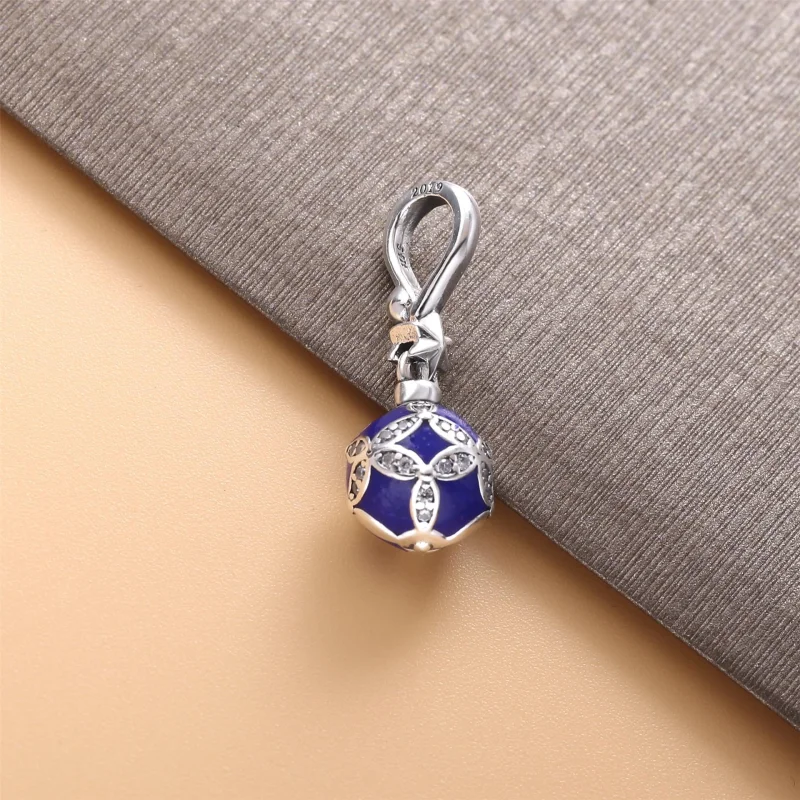 (imagem para) Charm Pendente Enfeite de Natal Azul Pandora - 798512C01 - Visualizar 3