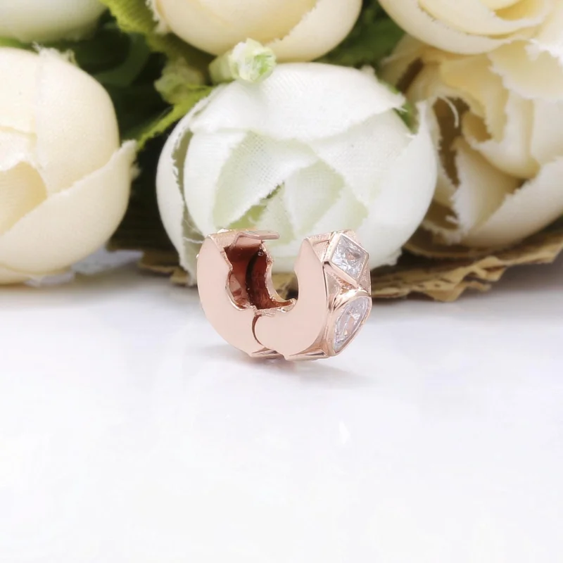 (imagem para) Clipe Pandora Rose Brilho Geométrico - 788429C01 - Visualizar 3