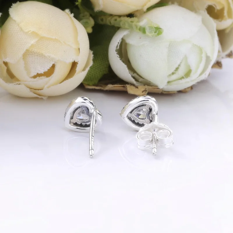 (imagem para) Brincos Elevated Heart Pandora - 298427C01 - Visualizar 4
