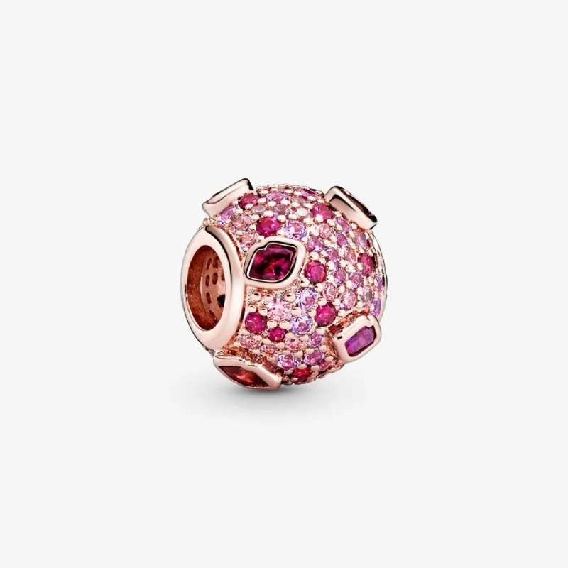 (imagem para) Charm Beijo Pavé Pandora Rosa - 788702C01