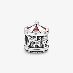 Charm Carrossel de Natal Pandora - 798435C01 (imagem para) Charm Carrossel de Natal Pandora - 798435C01