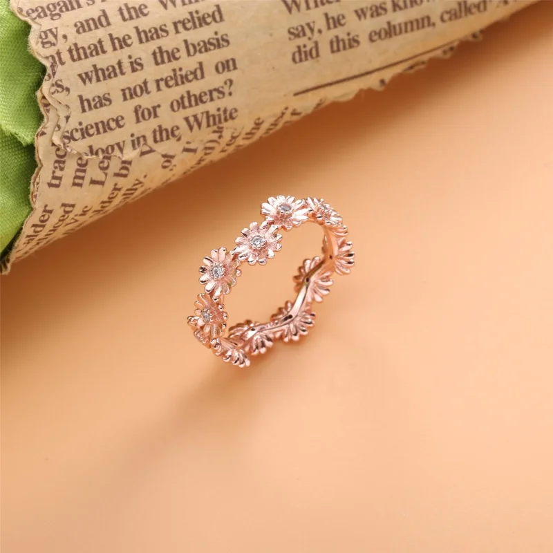 (imagem para) Anel Coroa de Flor de Margarida Cintilante Pandora Rose - 188799C01 - Visualizar 2