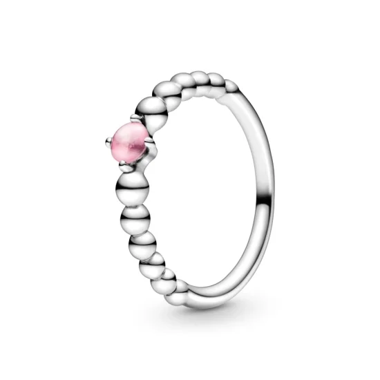 (imagem para) Anel Petal Pink Beaded Pandora - 198867C09