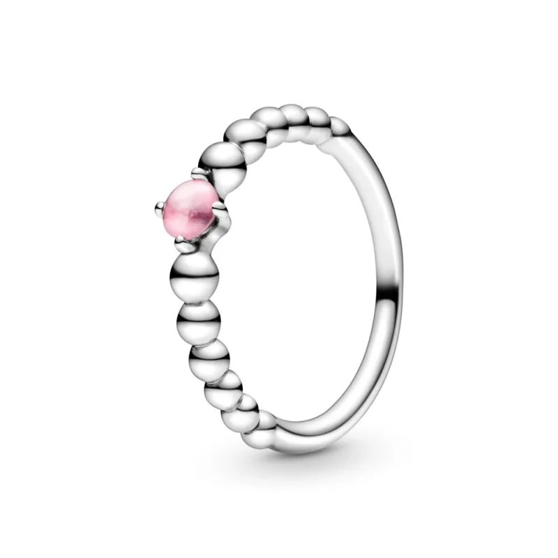 (imagem para) Anel Petal Pink Beaded Pandora - 198867C09