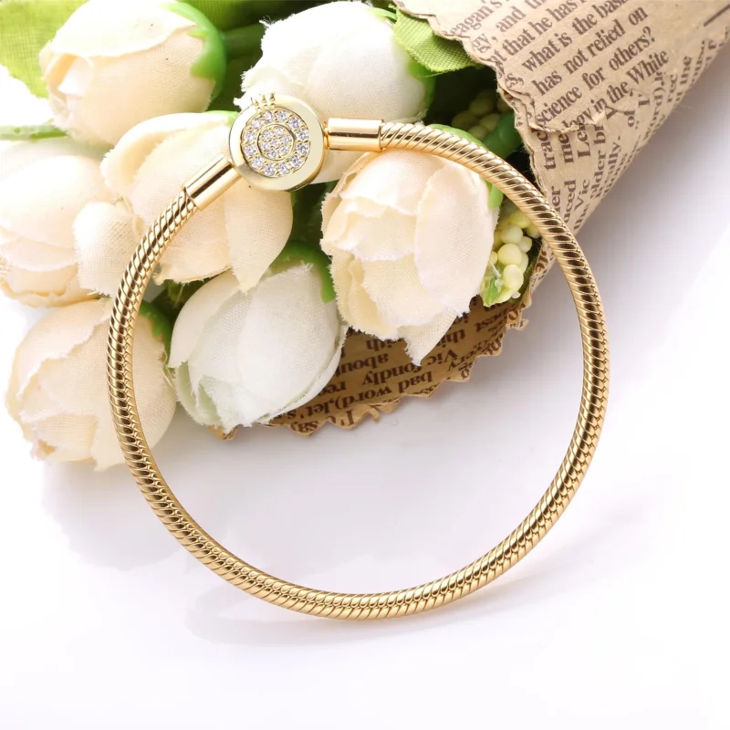 (imagem para) Bracelete em Trama Coroa em O Brilhante Pandora Moments - 569046C01 - Visualizar 3