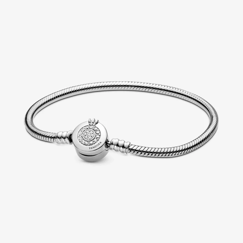 (imagem para) Bracelete em Trama Coroa em O Brilhante Pandora Moments - 599046C01