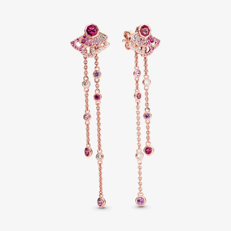 (imagem para) Brinco Fã Rosa Pandora - 288190C01