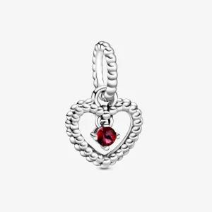 (imagem para) Charm Pendente Coração Esferas Vermelho Claro - Mês De Julho - 798854C02