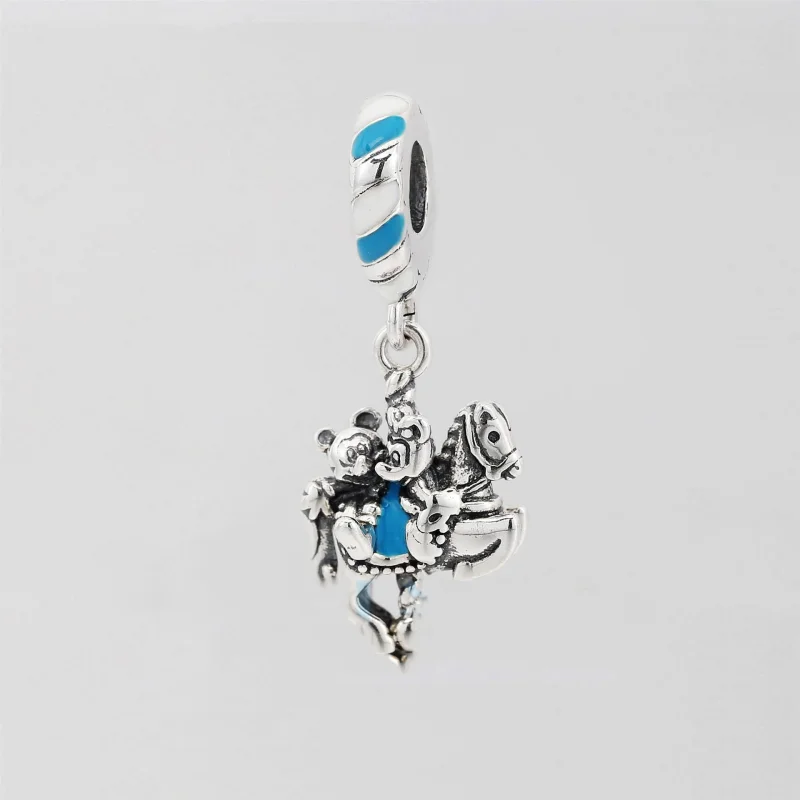 (imagem para) Charm Pendente Disney, Mickey e Minnie cavalo carrossel Pandora - 798900C01 - Visualizar 2