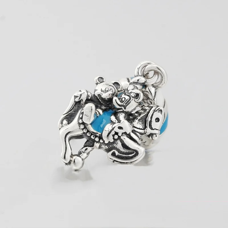 (imagem para) Charm Pendente Disney, Mickey e Minnie cavalo carrossel Pandora - 798900C01 - Visualizar 3