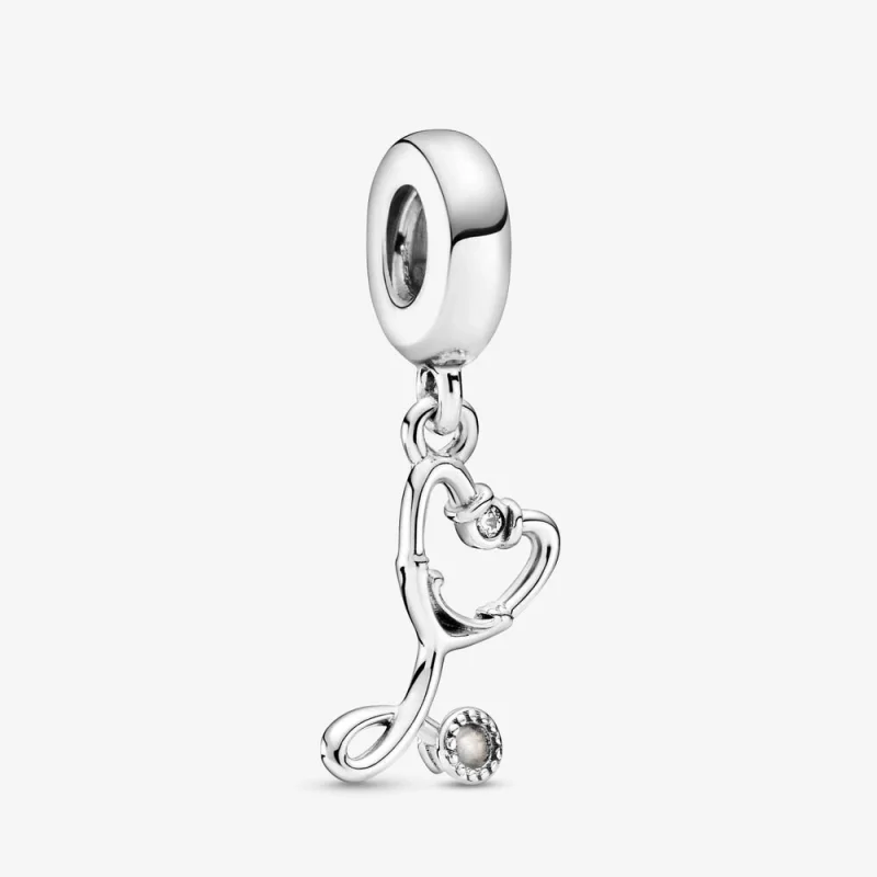 (imagem para) Charm Pendente Estetoscópio em Formato de Coração Pandora - 799072C01
