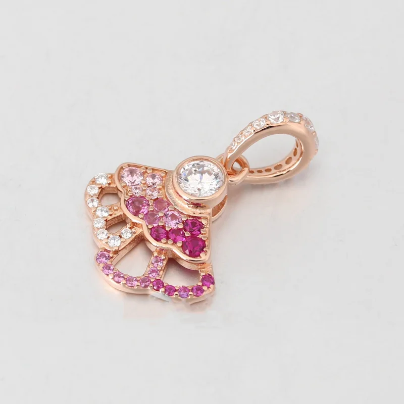 (imagem para) Charm Pendente Fã Rosa Pandora Rose - 788147C01 - Visualizar 2