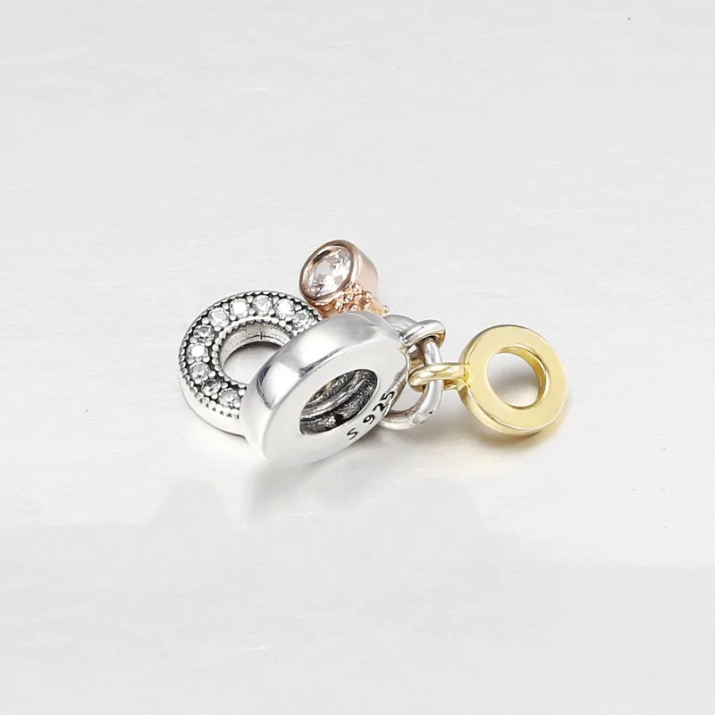 (imagem para) Charm Pendente Triple Monogram & Logo Pandora - 769044C01 - Visualizar 2