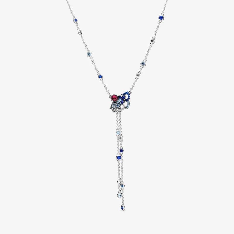 (imagem para) Colar Fã azul e rosa Pandora - 398183SRUMX-45