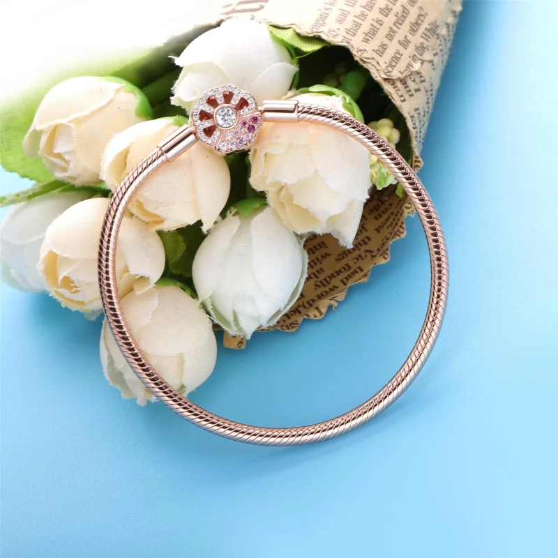 (imagem para) Corrente de cobra de clasp de ventilador Pandora rosa - 588145C01 - Visualizar 3