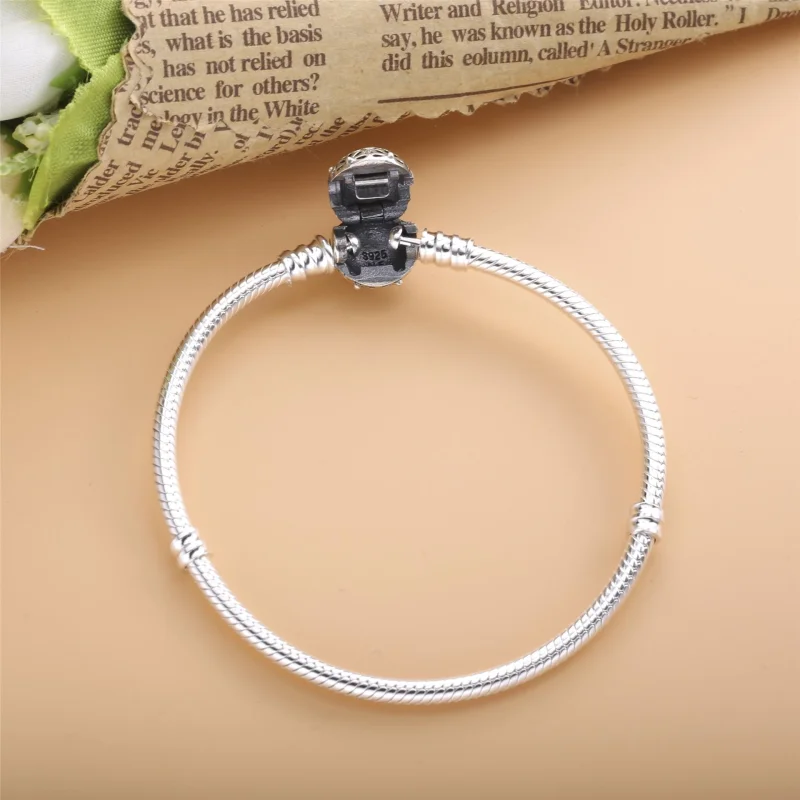 (imagem para) Pulseira corrente de cobra e flor Pandora - PE00115-1 - Visualizar 3