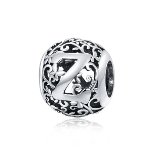 (imagem para) Charm Flores com orifícios, letra Z estilo Pandora - SCC1444-Z