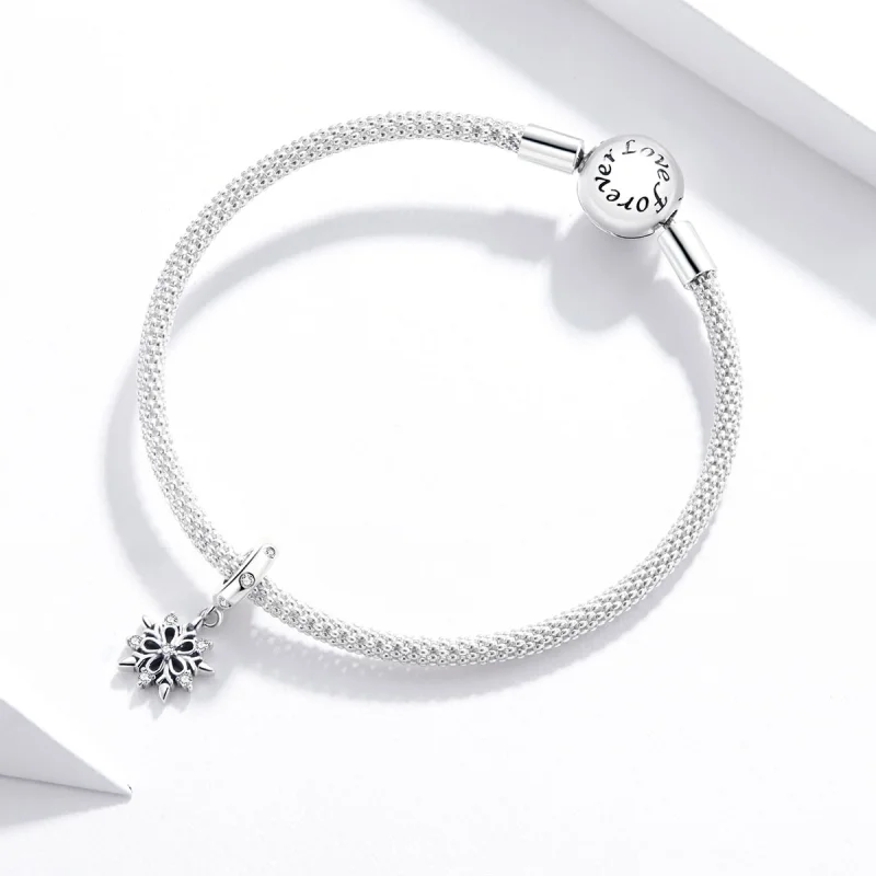 (imagem para) Charm Pendente Floco de neve de cristal balançando estilo Pandora - SCC1649 - Visualizar 3