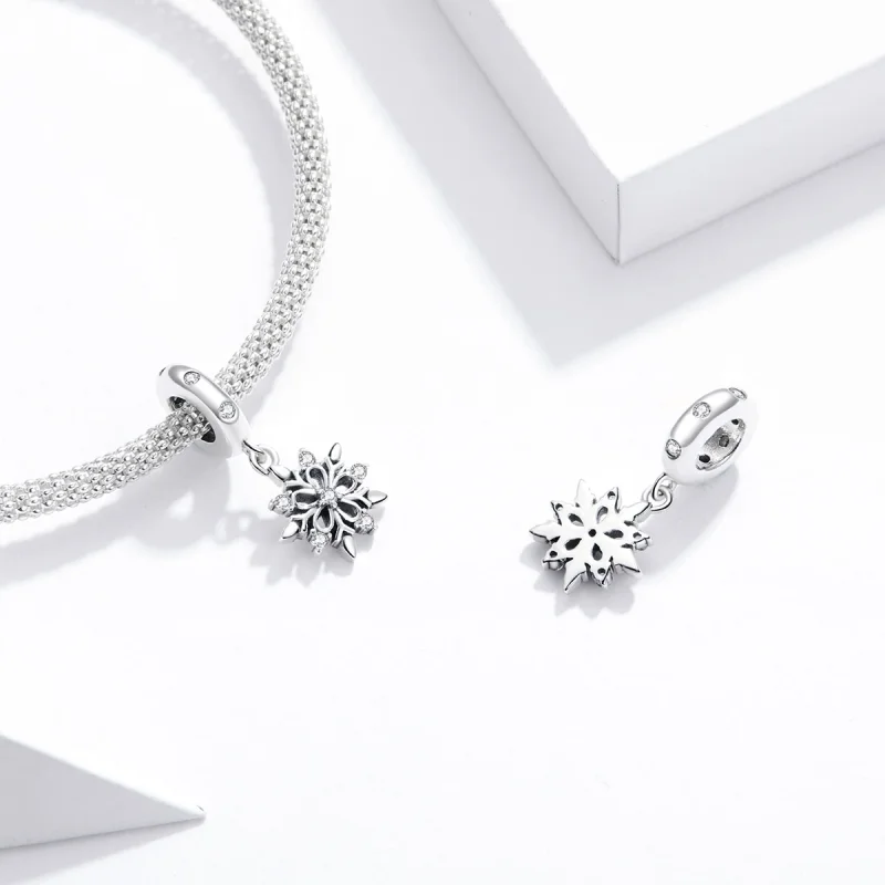 (imagem para) Charm Pendente Floco de neve de cristal balançando estilo Pandora - SCC1649 - Visualizar 4