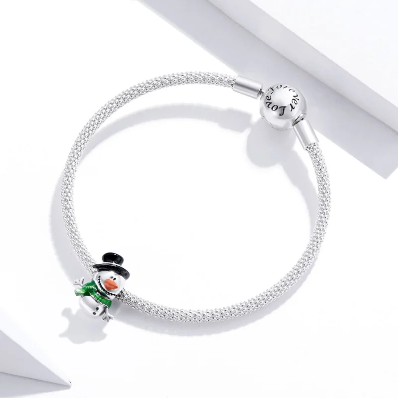 (imagem para) Charm Pequeno Boneco de Neve estilo Pandora - SCC1665 - Visualizar 3