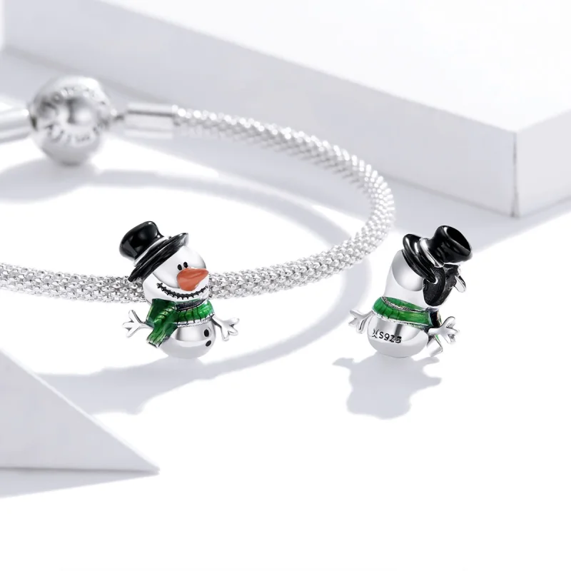 (imagem para) Charm Pequeno Boneco de Neve estilo Pandora - SCC1665 - Visualizar 4