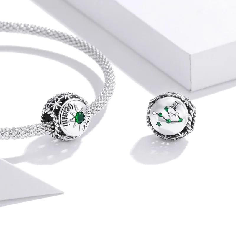 (imagem para) Charm Shining Gemini estilo Pandora - SCC1725-7 - Visualizar 3