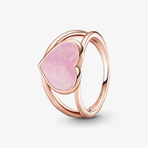 (imagem para) Anel Coração Rosa Espiral Pandora Rose™ - 189263C01