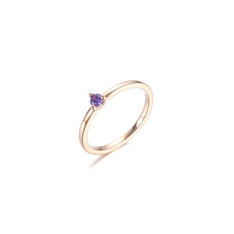 (imagem para) Anel Solitário Azul Claro Pandora Rose™ - 189259C02 - Visualizar 5