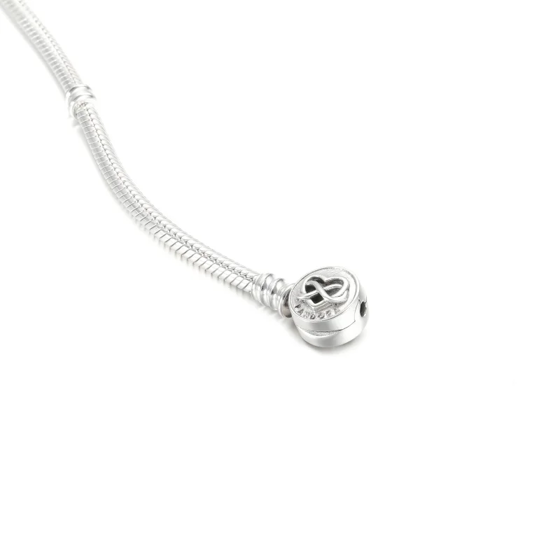 (imagem para) Bracelete Em Trama Pandora Moments Com Fecho Infinito De Coracao - 599365C00 - Visualizar 5