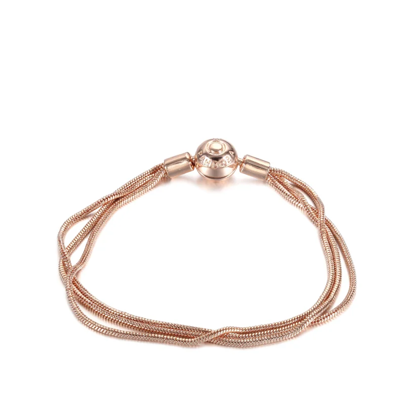 (imagem para) Bracelete Pandora Moments Rose™ Em Trama - 589338C00 - Visualizar 2