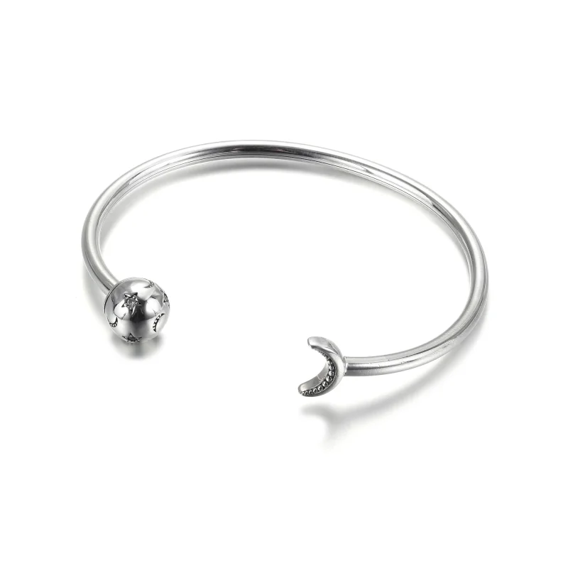 (imagem para) Bracelete Rigido Aberto Lua & Estrelas Pandora - 599120C01 - Visualizar 2
