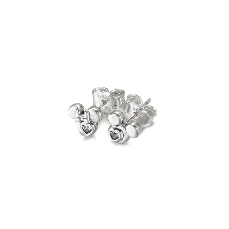 (imagem para) Brincos Petit Disney, Mickey Mouse & Minnie Mouse Silhueta Pandora - 299258C01 - Visualizar 2