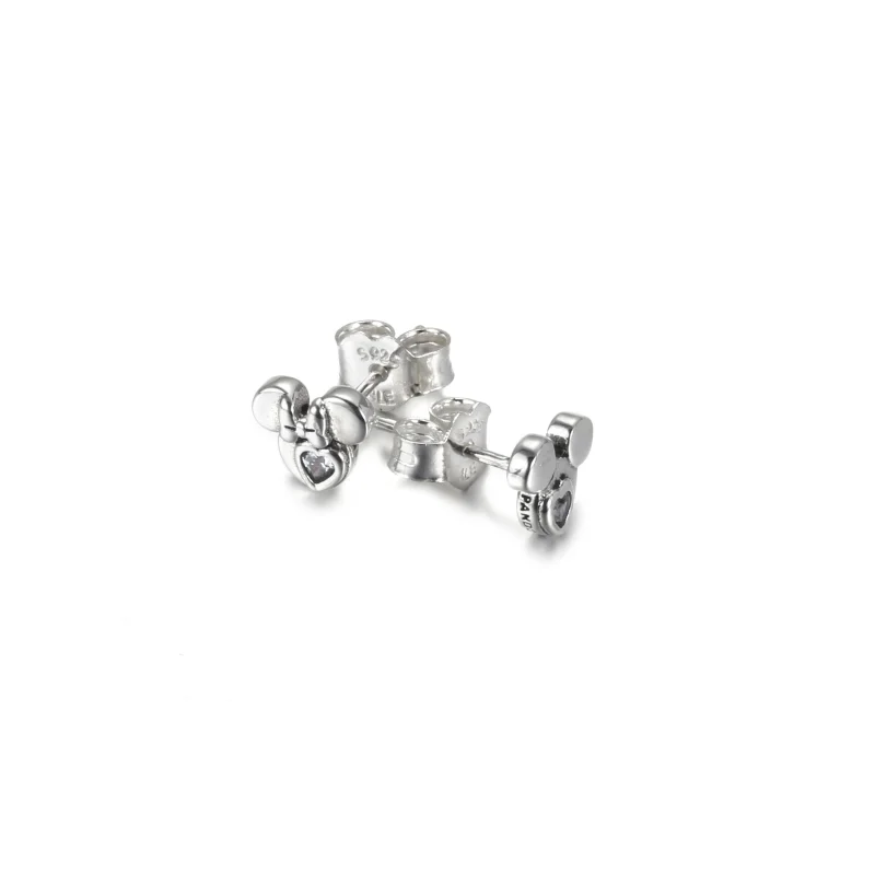 (imagem para) Brincos Petit Disney, Mickey Mouse & Minnie Mouse Silhueta Pandora - 299258C01 - Visualizar 3