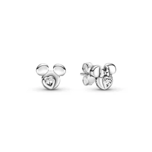 (imagem para) Brincos Petit Disney, Mickey Mouse & Minnie Mouse Silhueta Pandora - 299258C01