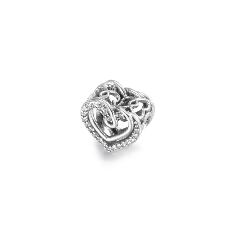 (imagem para) Charm Corações Entrelaçados Brilhantes - 799270C01 - Visualizar 2