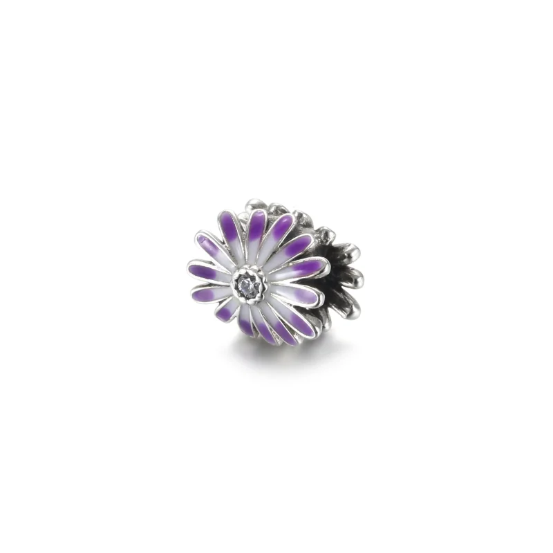 (imagem para) Charm Flor Margarida Roxa - 798775C02 - Visualizar 2