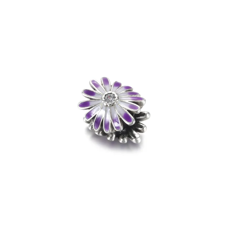 (imagem para) Charm Flor Margarida Roxa - 798775C02 - Visualizar 3