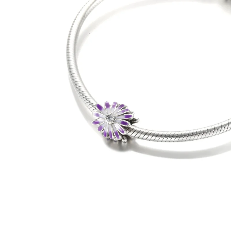 (imagem para) Charm Flor Margarida Roxa - 798775C02 - Visualizar 5