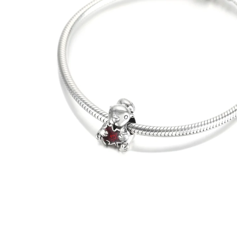 (imagem para) Charm Folha canadense de Castor & Maple Pandora - 799394C01 - Visualizar 5