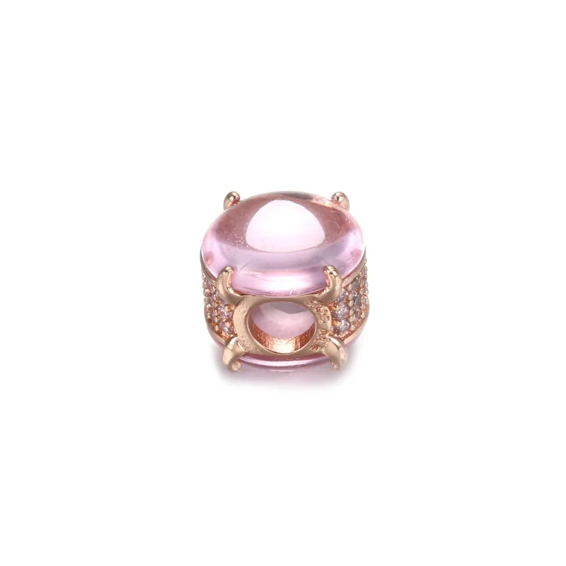 (imagem para) Charm Oval Em Cabochão Rosa Pandora Rose™ - 789309C02 - Visualizar 3