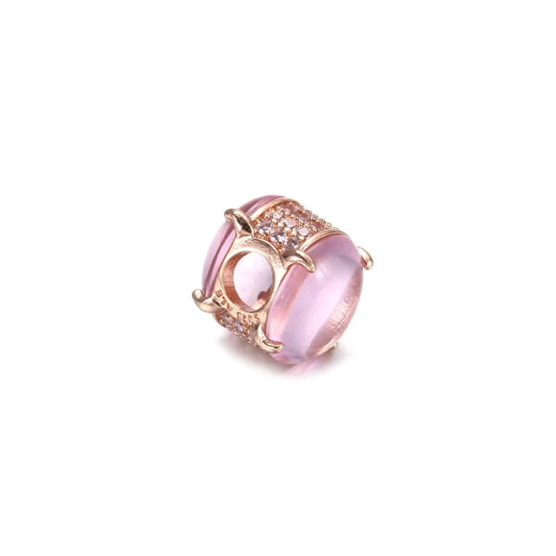(imagem para) Charm Oval Em Cabochão Rosa Pandora Rose™ - 789309C02 - Visualizar 4