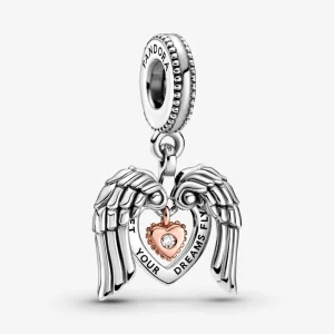 Charm Pendente Asas De Anjo Pandora Club 2021 - 789296C01 (imagem para) Charm Pendente Asas De Anjo Pandora Club 2021 - 789296C01